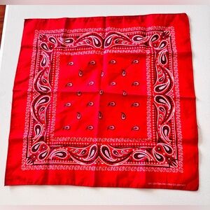 Classic Red Paisley Bandana Scarf